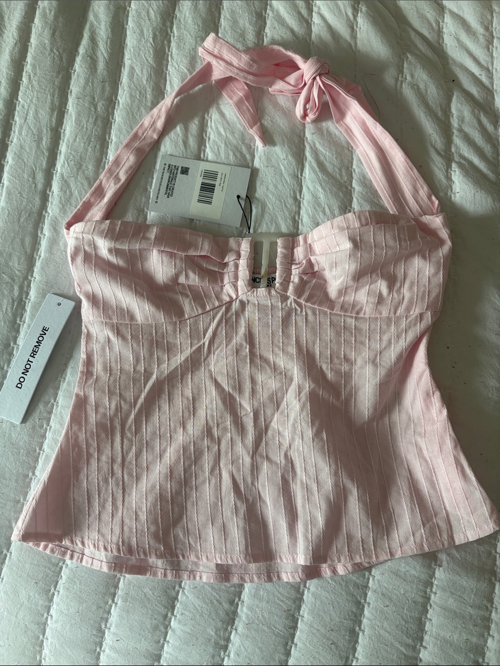 Princess Polly Pastel Pink Halter Bustier Top